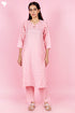Chanderi Silk Kurta And Pant Set With Block Print